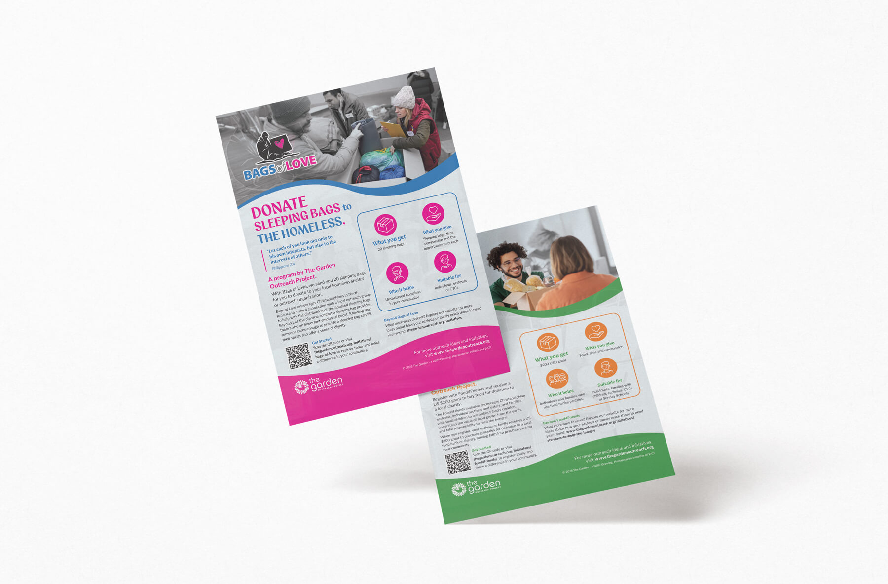 Flyer and promotional print design for community organization