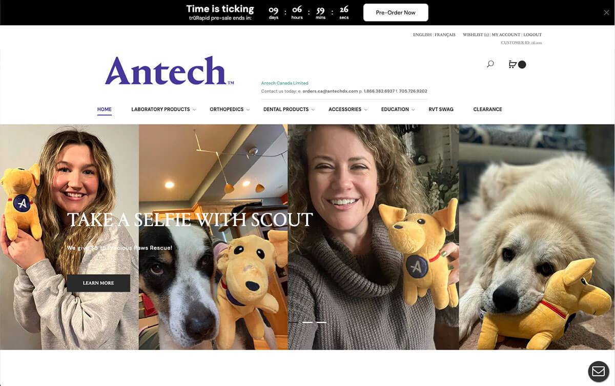 B2B Shopify veterinary equipment storefront