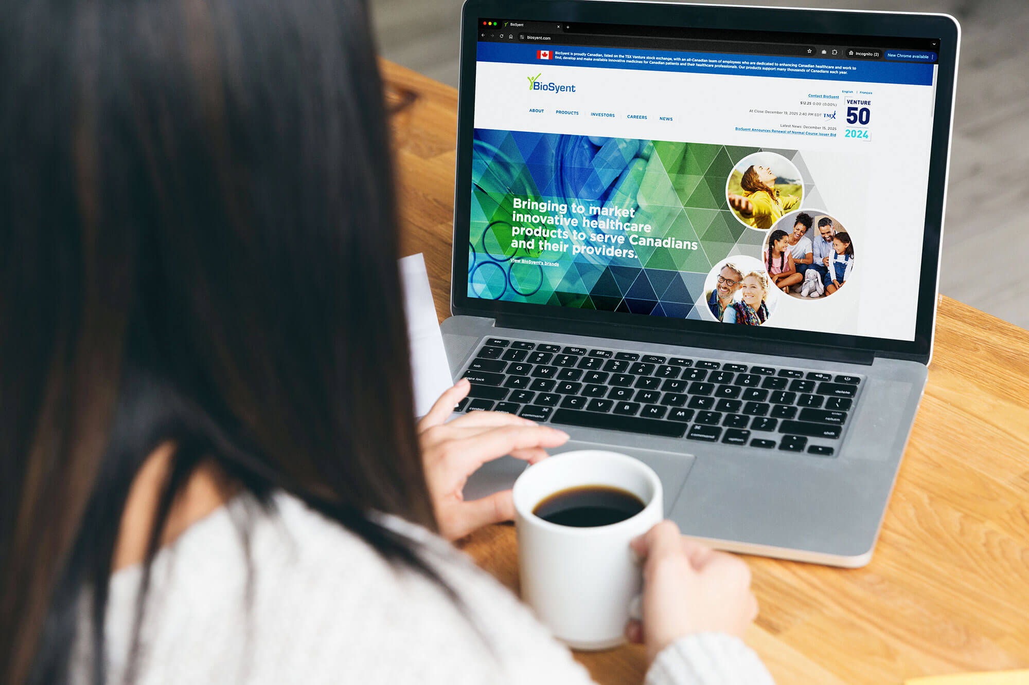 BioSyent corporate website overview on desktop and mobile
