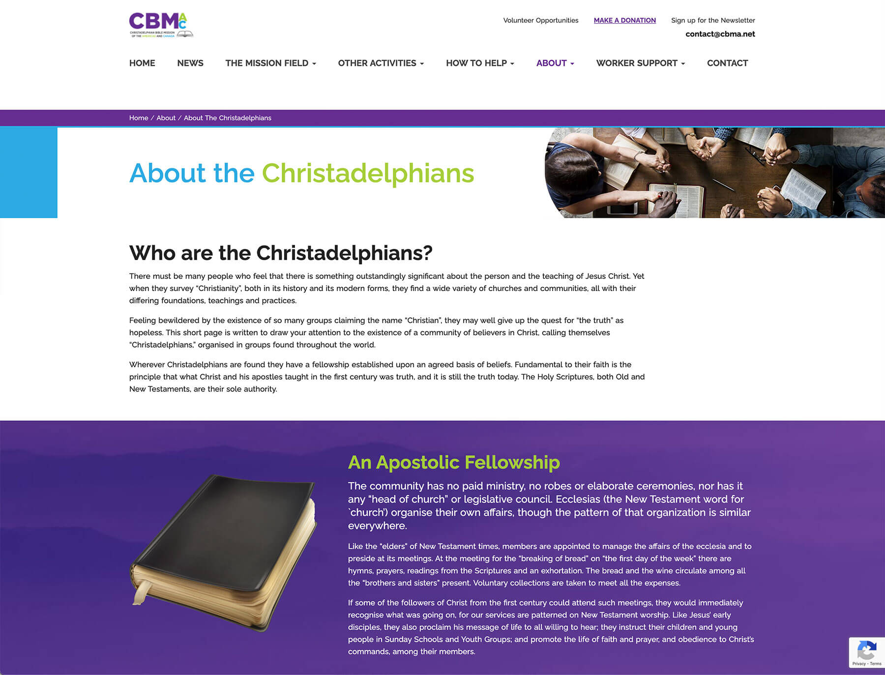 CBMA website and rebrand application across screens