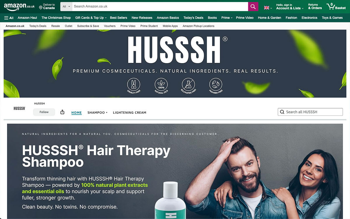 Amazon brand storefront and A plus content design