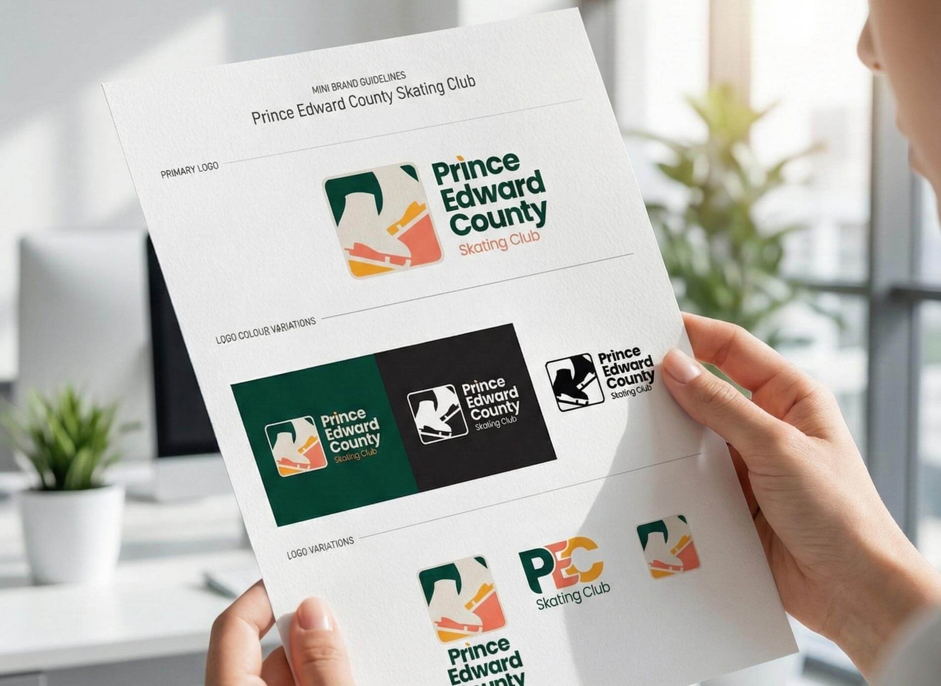 PEC Skating Club branded materials thumbnail