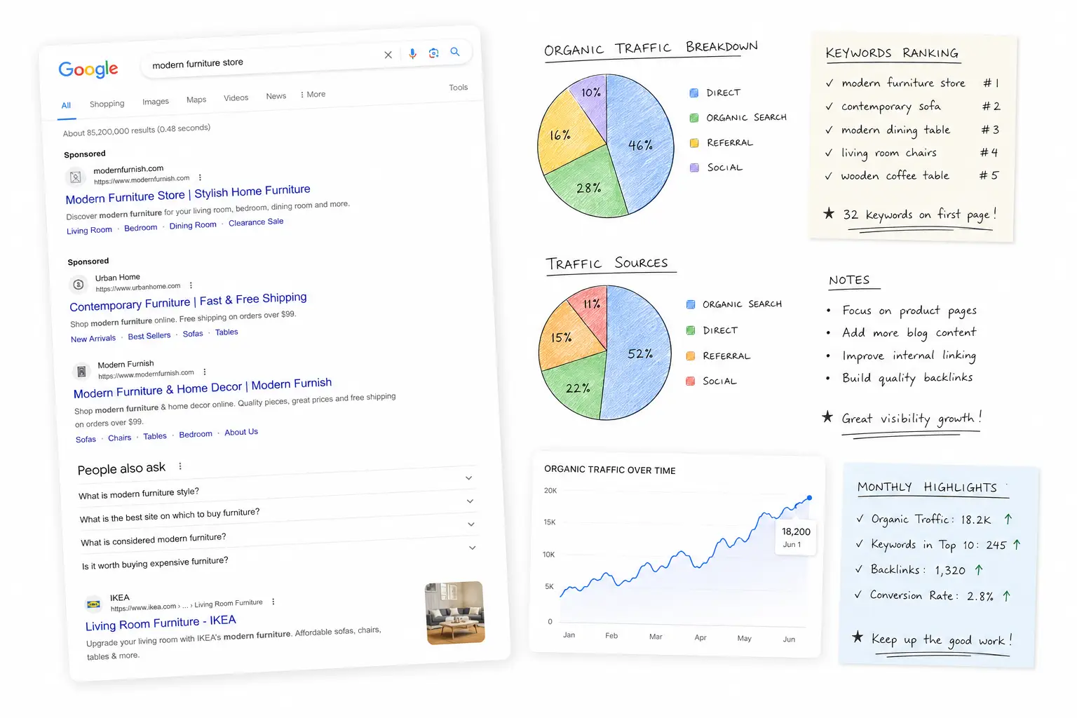 SEO audit google and bing search analytics