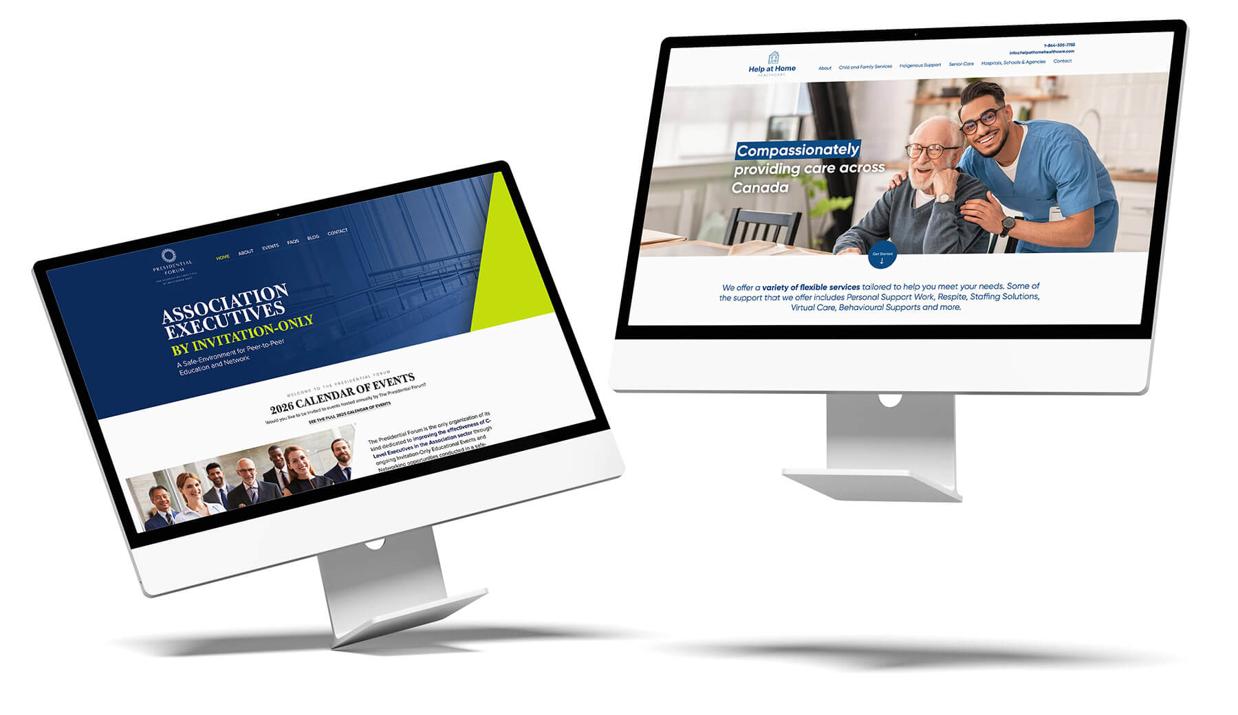 Website design and development mockup for Barrie businesses