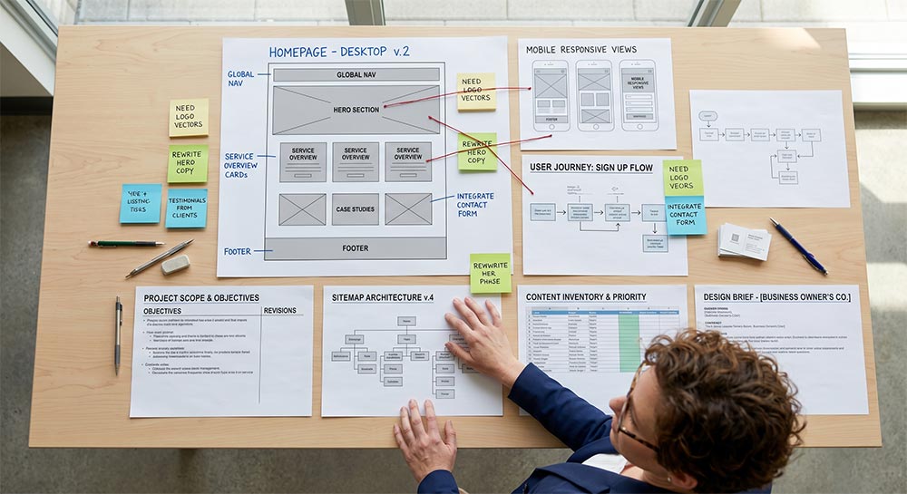 website sitemap and content structure for a long term redesign strategy